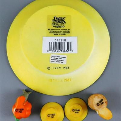 120 Ensco Precious Moments 1999 Mini Tea Set- Fall Theme 5 in plate