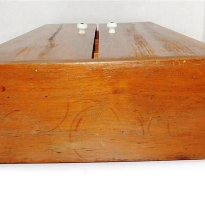 124 Wooden Shelf Cabinet w/Doors & Hooks 23 x 11 x 5