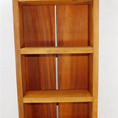 124 Wooden Shelf Cabinet w/Doors & Hooks 23 x 11 x 5