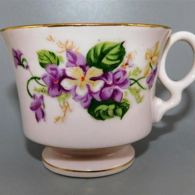 128 Lot of Cups and Saucers with Stands - Rossetti Antique Rose / Royal Grafton