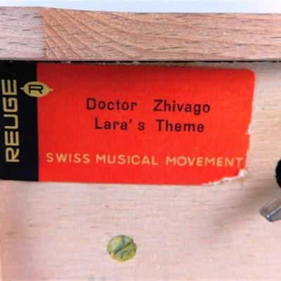 129 Lot of 2 Music Boxes- Reuge Doctor Zhivago and Heart No Name 4 -6 inches
