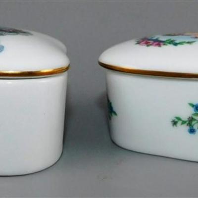 131 Lot of 2 Heritage Musical Boxes Square/Oval- Love Me Tender / Love Story 3- 3 1/2