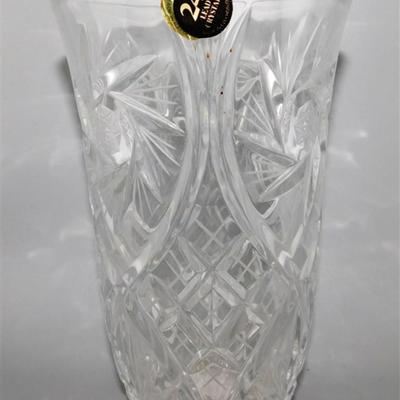 133 Large Crystal 24% Lead Vase 5 x 8