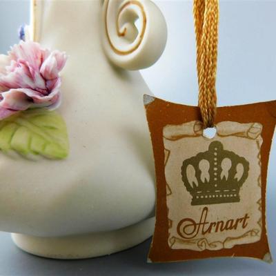 134 Lot of 5- Cream and Sugar with Floral Design Made in Japen 3 1/2 x 4- Arnart Decorative Pitcher 5 in - Serenity Prayer Precious...