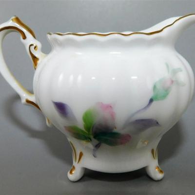 134 Lot of 5- Cream and Sugar with Floral Design Made in Japen 3 1/2 x 4- Arnart Decorative Pitcher 5 in - Serenity Prayer Precious...