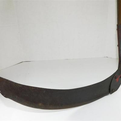 135 Vintage Scythe Hand Tool / Grim Reaper Work Tool ~ 55 x 18 inch Blade