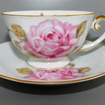 140 Lot of 4 Cups and Saucers with Stands- Royal Dover Made in England /Made In China/ Alpine
