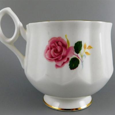 140 Lot of 4 Cups and Saucers with Stands- Royal Dover Made in England /Made In China/ Alpine