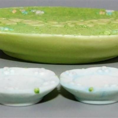143 Ensco Precious Moments 1998 Mini Tea Set - Garden - 4 1/2 Plate