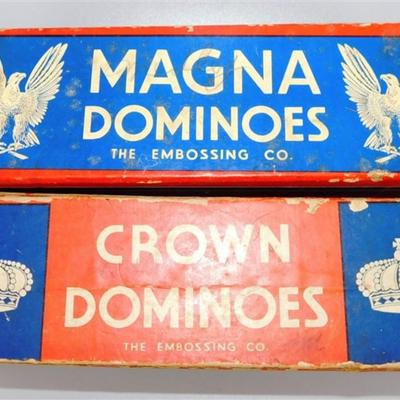 144 Lot of 2 Dominos Sets- Magna The Embossing Co./ Crown The Embossing Co.