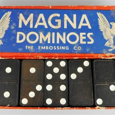 144 Lot of 2 Dominos Sets- Magna The Embossing Co./ Crown The Embossing Co.