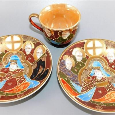150 Lot of 4 Cups and Saucier with Stands- Betson's / MT Japan / Sealy / Made in Japan