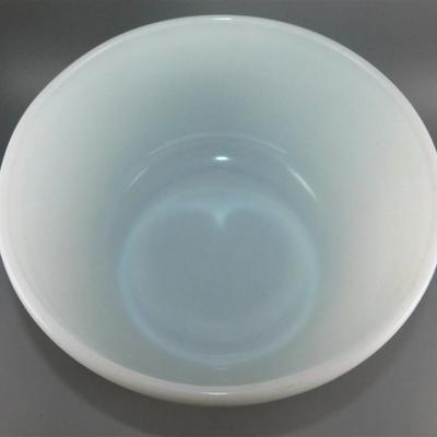 155 Vintage Pyrex White Ribbed Mixing Bowl #10 8 1/2 x 5 1/2