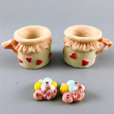 160 Popular Imports 1997 Mini Tea Set - Valentines and Bears 5 1/2 Plate