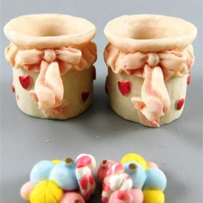 160 Popular Imports 1997 Mini Tea Set - Valentines and Bears 5 1/2 Plate