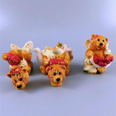 160 Popular Imports 1997 Mini Tea Set - Valentines and Bears 5 1/2 Plate