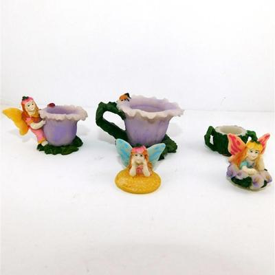 165 Mini Fairy Plastic Tea set 5 inches