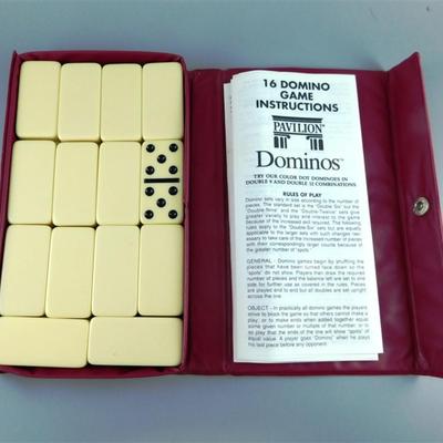 166 Lot of 2 Vintage Games- Pavilion Dominos 1994 / Whitman Checkers 1974