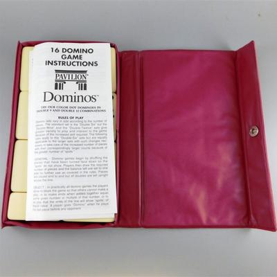 166 Lot of 2 Vintage Games- Pavilion Dominos 1994 / Whitman Checkers 1974