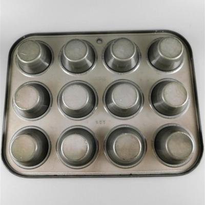 169 Lot of 4 Muffin Pans- Wilton/Ekco 12-14 inches