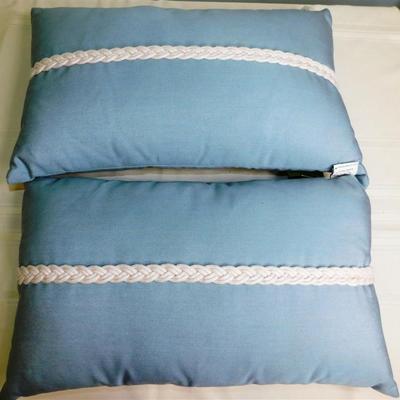 175 Lot of 2 Elaine Smith "Rain on Me" Water Resistant DÃ©cor Pillows 12 x 20