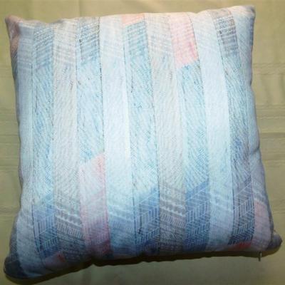 180 Light Pink and Light Blue Pattern Throw Pillow 16 x16
