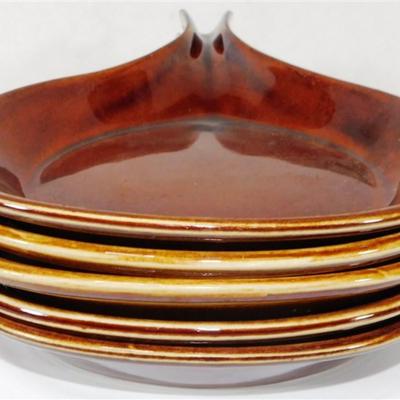 185 Lot of 7 - 4x7 Bean Pot No Markings- Mammoth Bean Pot 6 inch Tall- Vintage Hall Brown Glaze Stoneware 10 Skillets