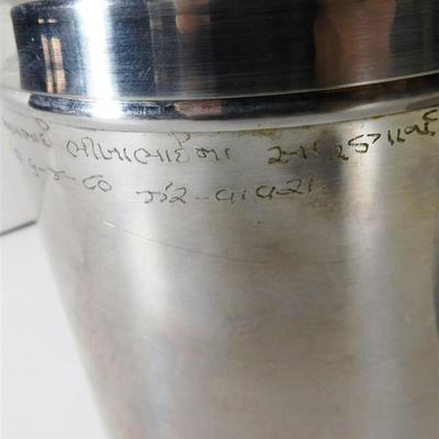 194 Lot of 7 Kitchen Items- Large Stainless Mixing Bowl 12" Vintage Flint Mixer - 4 Stainless Storage Containers