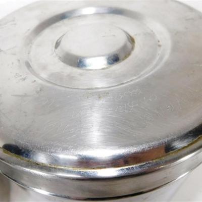 194 Lot of 7 Kitchen Items- Large Stainless Mixing Bowl 12" Vintage Flint Mixer - 4 Stainless Storage Containers