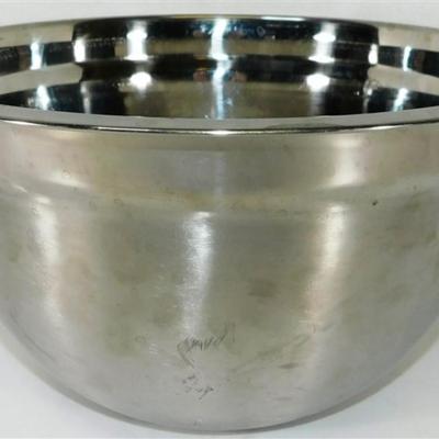 194 Lot of 7 Kitchen Items- Large Stainless Mixing Bowl 12" Vintage Flint Mixer - 4 Stainless Storage Containers