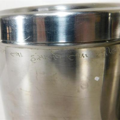 194 Lot of 7 Kitchen Items- Large Stainless Mixing Bowl 12" Vintage Flint Mixer - 4 Stainless Storage Containers