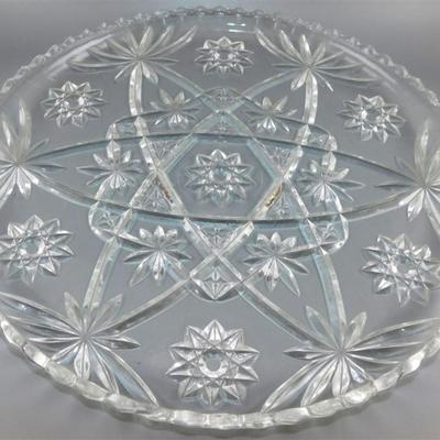 196 Lot of 5 - Pyrex 9-10 inches / Apple Pie 1983 Royal China 11 inches / Glass Platter 13 1/2
