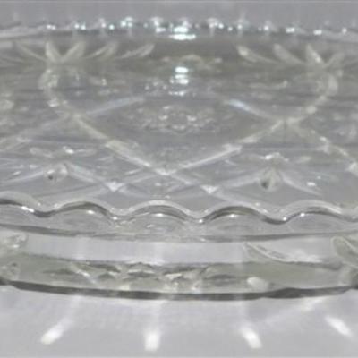 196 Lot of 5 - Pyrex 9-10 inches / Apple Pie 1983 Royal China 11 inches / Glass Platter 13 1/2
