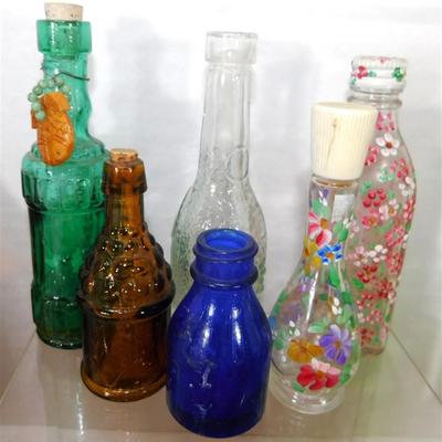 210 Lot of 15 Vintage Bottles Multiple Shapes and Sizes