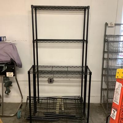 W1317 Black Metal Coated Shelving Units