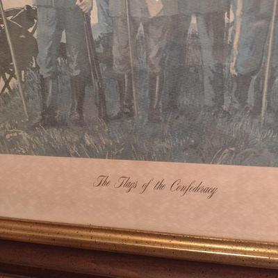 Framed Flags of the Confederacy Print