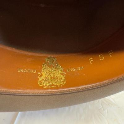 U1244 Vintage Brook's Brothers Fedora Hat with Hat Box