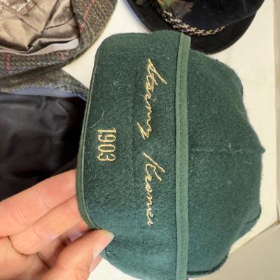 U1246 Vintage Byron Velvet Fedora Hat, Trachten Style with Cap,Sheffield, Hats