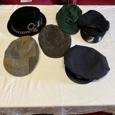 U1246 Vintage Byron Velvet Fedora Hat, Trachten Style with Cap,Sheffield, Hats