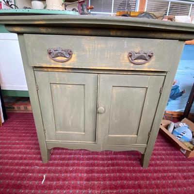 Rustic Green Cabinet