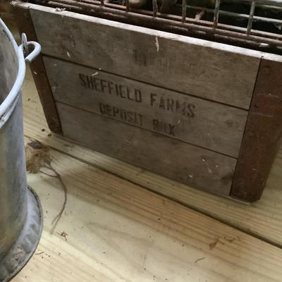 W1365 Vintage Coal Shuttle & Advertising Crate