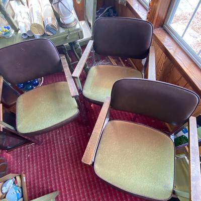 Vintage Green Chairs (Set of Three)