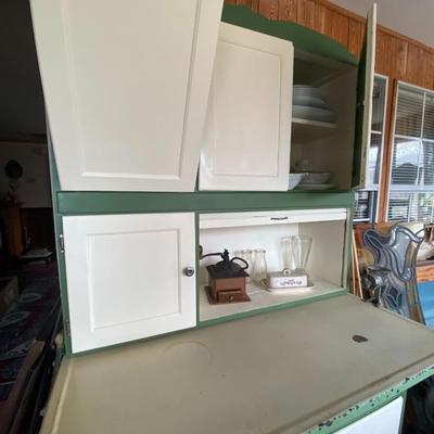 Vintage Hoosier Cabinet with Flour Bin and Breadbox (on Wheels)