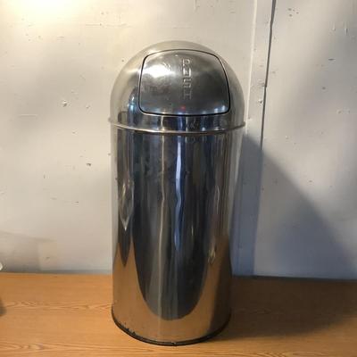 W1378 Vintage Style Chrome Trash Can
