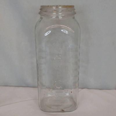 Lot of 2 Vintage Glass Juice / Water Bottles