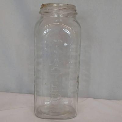 Lot of 2 Vintage Glass Juice / Water Bottles