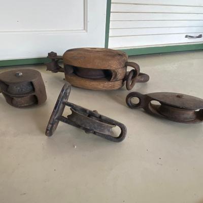 Antique Pulley Lot
