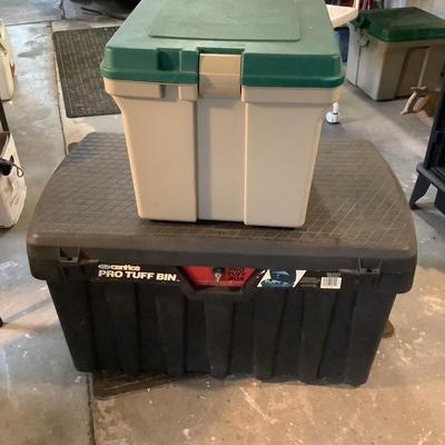 W1384 Pro Tuff Storage Box & Rubbermaid Storage Box