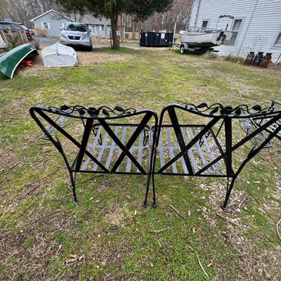 1400 Vintage Woodard Black Iron Loveseat