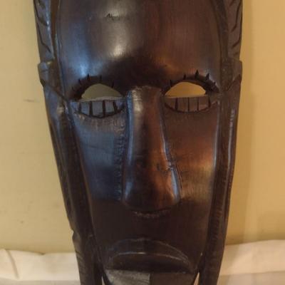 Wooden Carved Face Tribal Mask #1